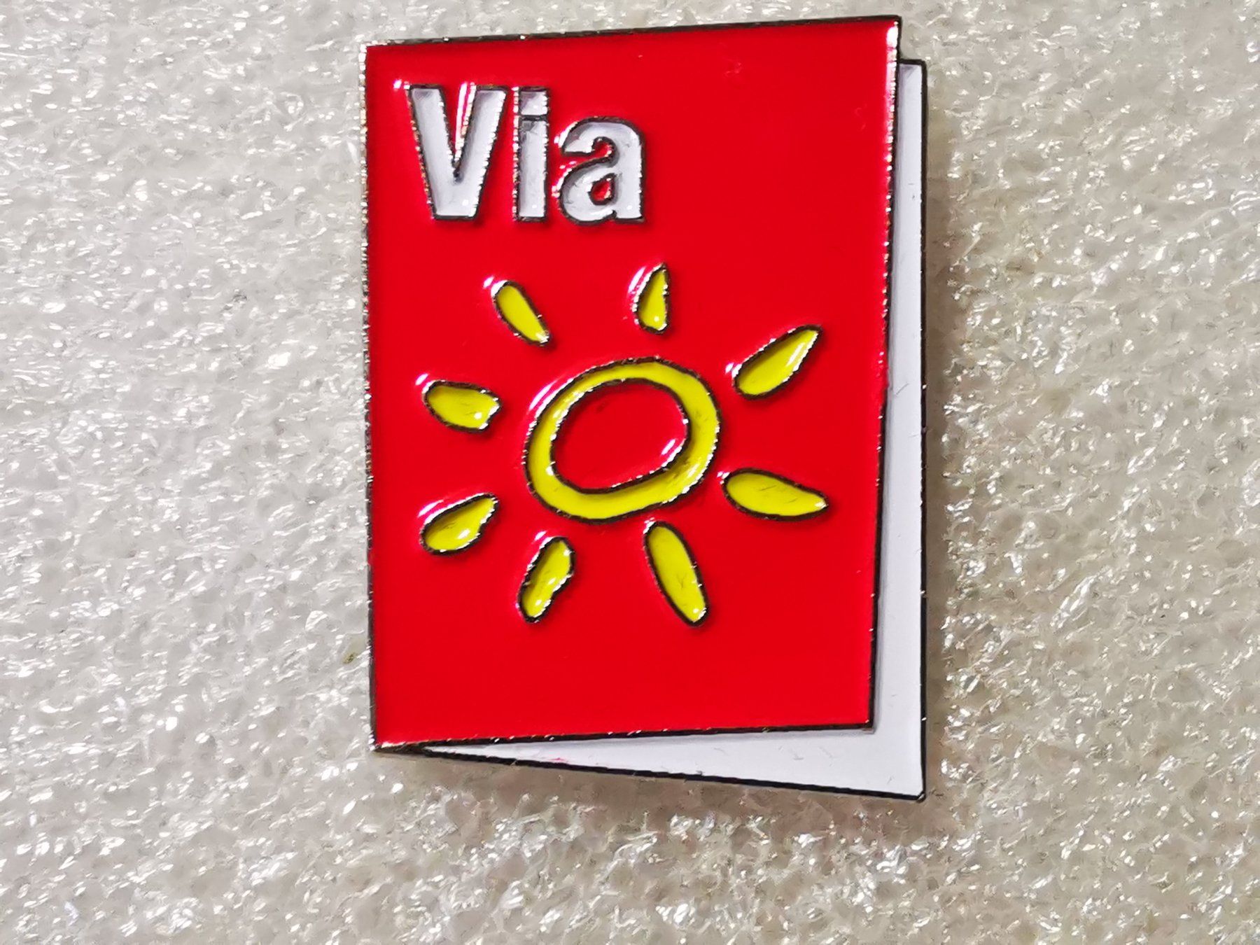 Placchette & Badge: Ansteckpin 143: Via – Usato da Oppligen venduto da Pin-Fall-Shop