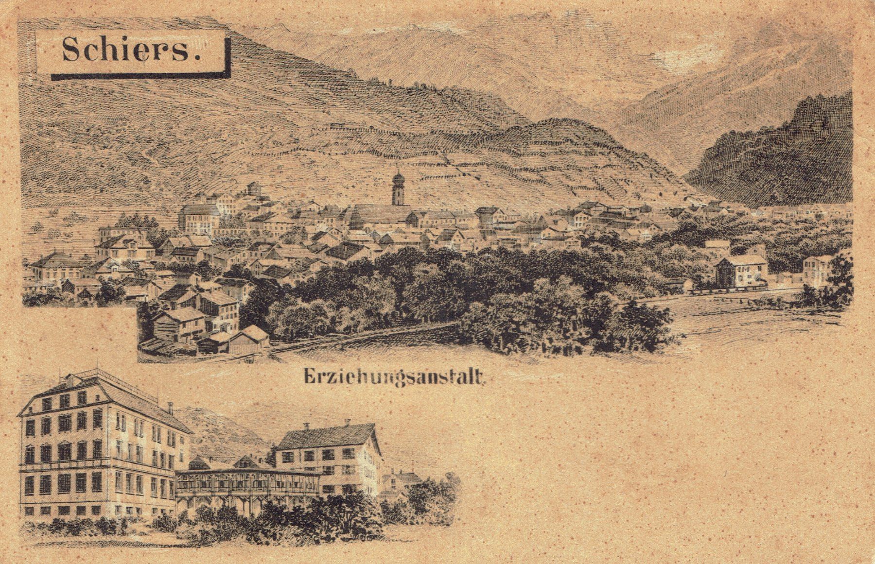 Cartoline postali: Schiers GR, um 1900 – Usato da Otelfingen venduto da Schmitte9