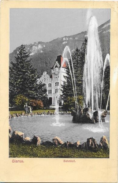 Ansichtskarten: Glarus Bahnhof – Gebraucht aus Olten von clotaldi