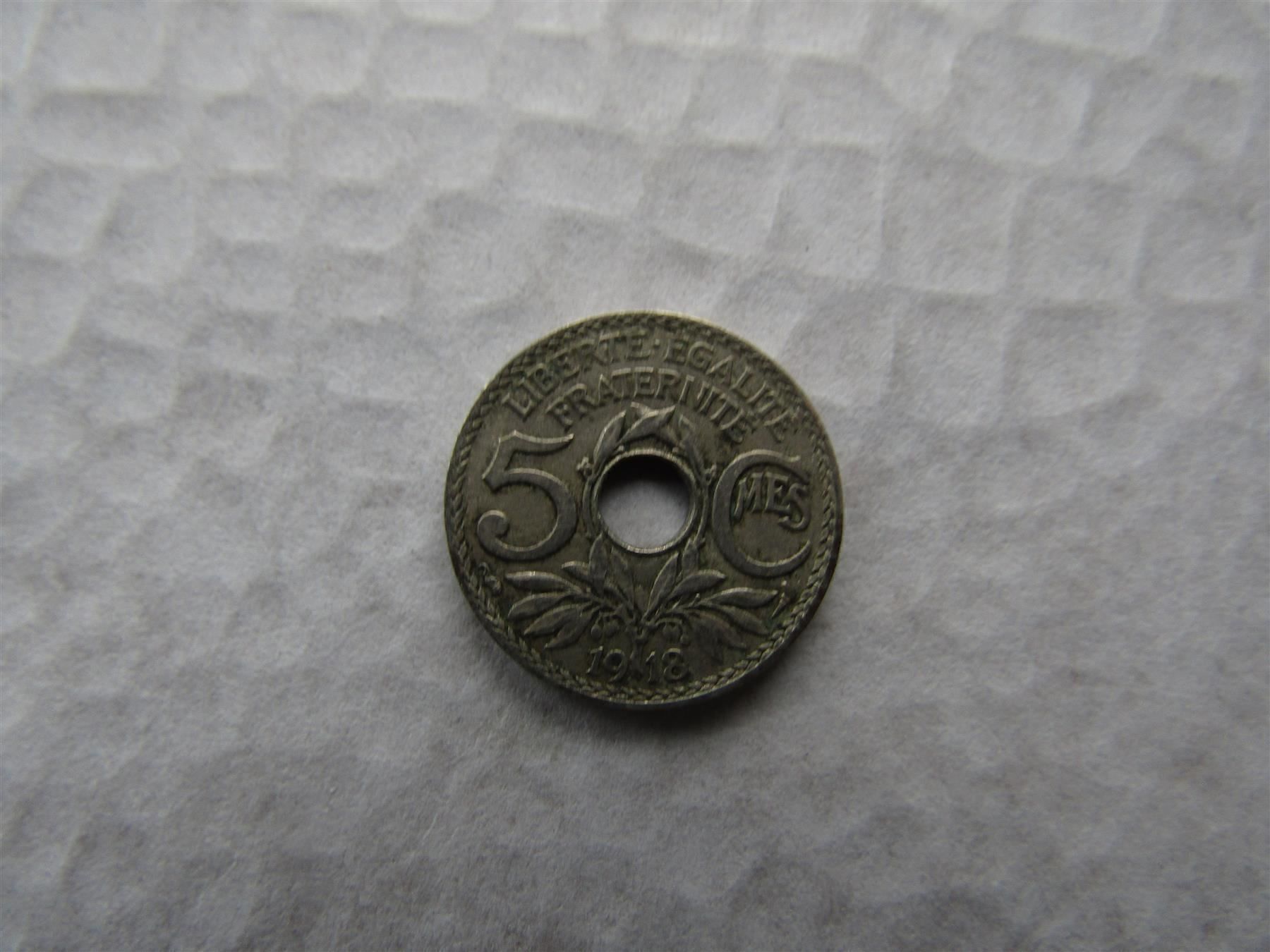 Tutti le monete: 5 Centimes Münze Frankreich 1918                     (Nr.11) – Usato da Herzogenbuchsee venduto da Winigo