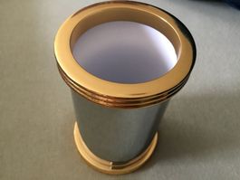 Support gobelet en métal argenté et doré