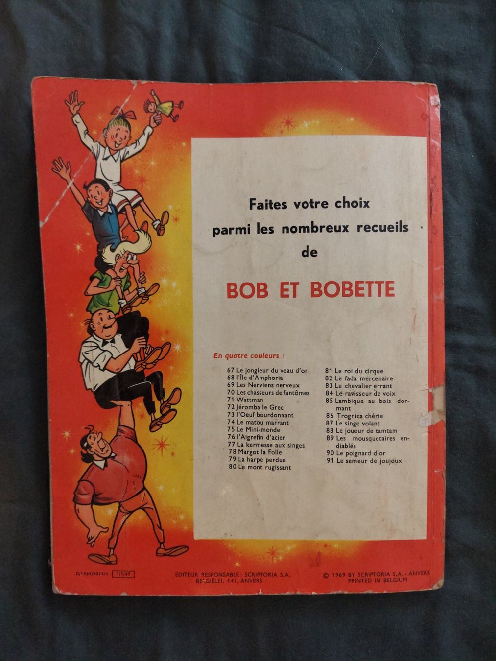 Fumetti: Bob et Bobette T. 89 EO 1969 Coté BE – Usato da Genève venduto da Blu_BD 1