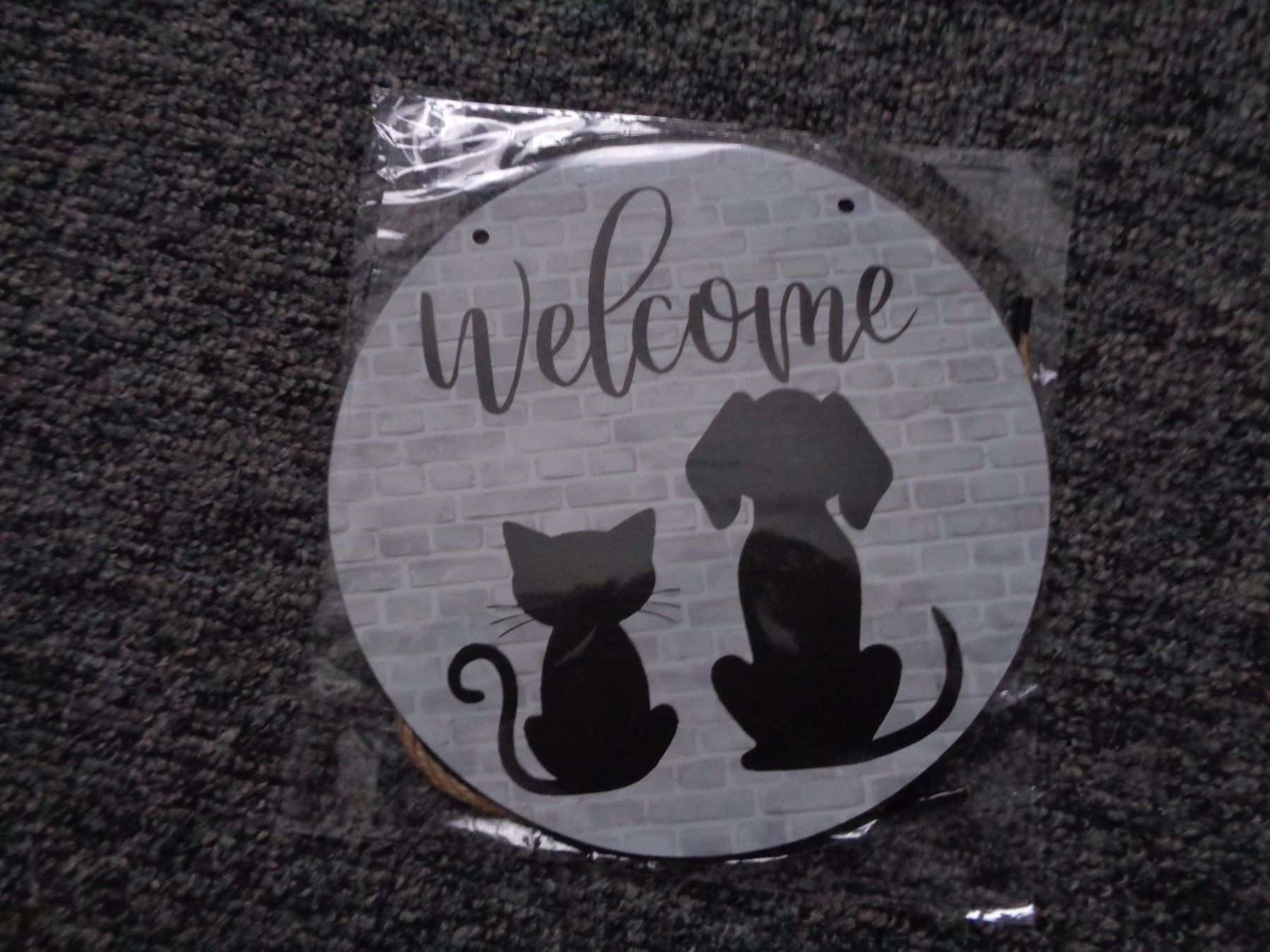 Schilder: Welcome Schild Hund / Katze (Holz) – Neu und originalverpackt aus Langenbruck von Gumsi 2