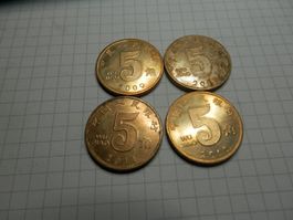 China 4 x 5 Jiao 2008, 2009, 2011 und 2016