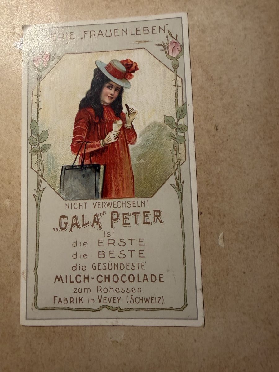 Carte collezionabili: Gala Peter Milch-Schokolade Sammelbild – Usato da zürich venduto da 03011978 3