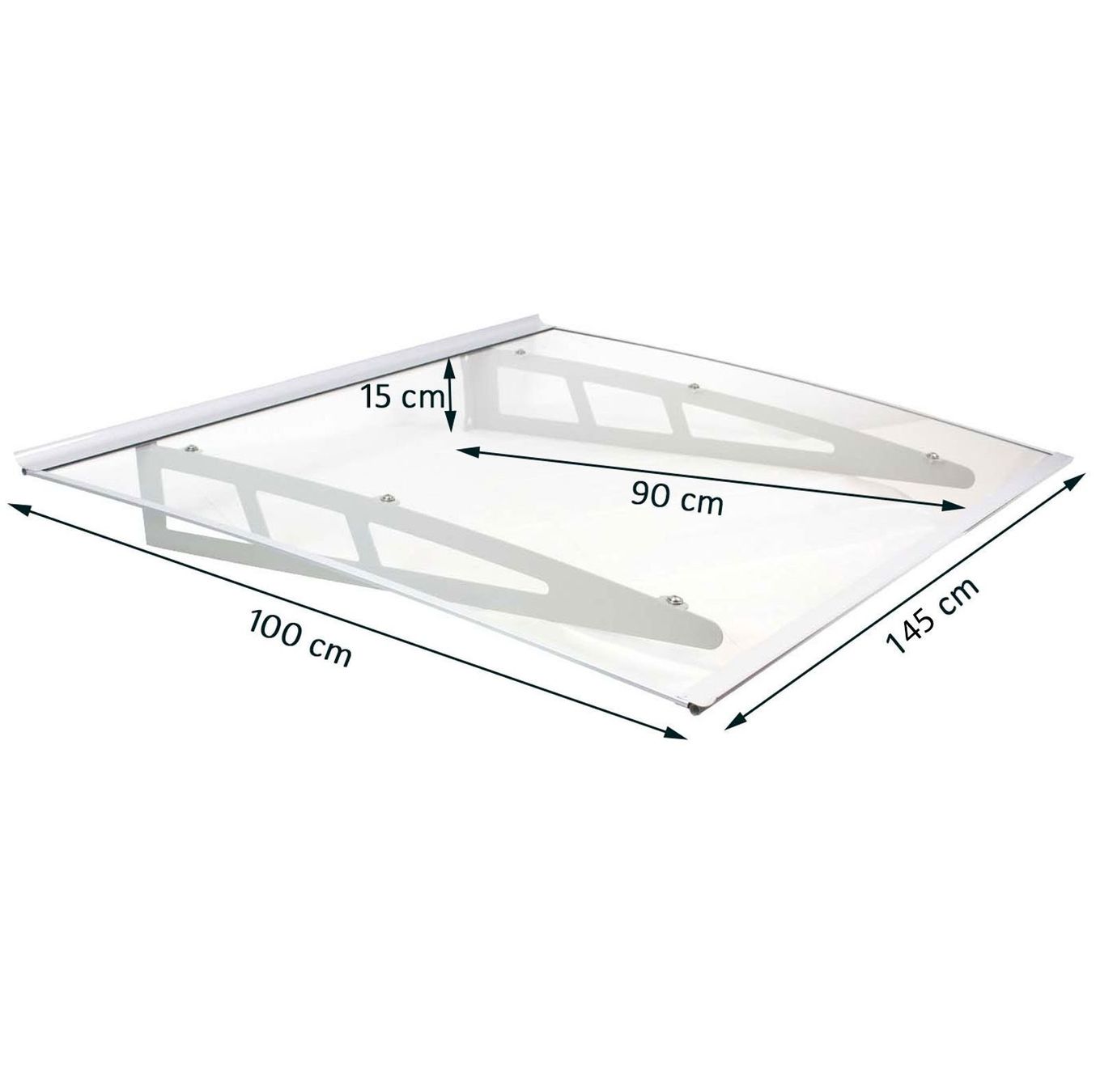 Materiali da costruzione: Aluminium Vordach 145x100cm – Nuovo e nell'imballaggio originale da Bottighofen venduto da zaap 7