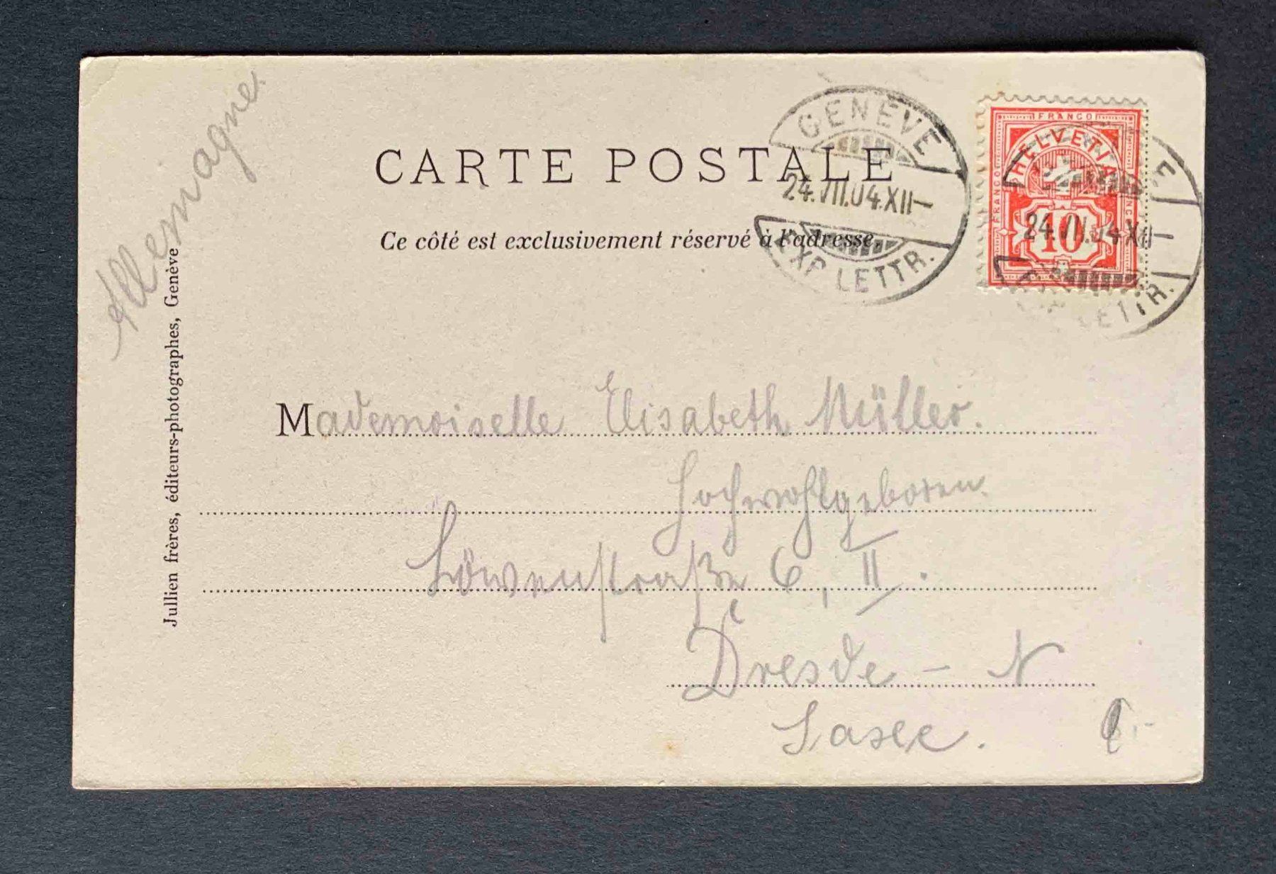 Cartoline postali: AK Genève Quai du Léman – Usato da Goldau venduto da artelier1 1