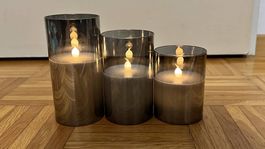Batterien Kerzen Glasgehäuse, top Zustand