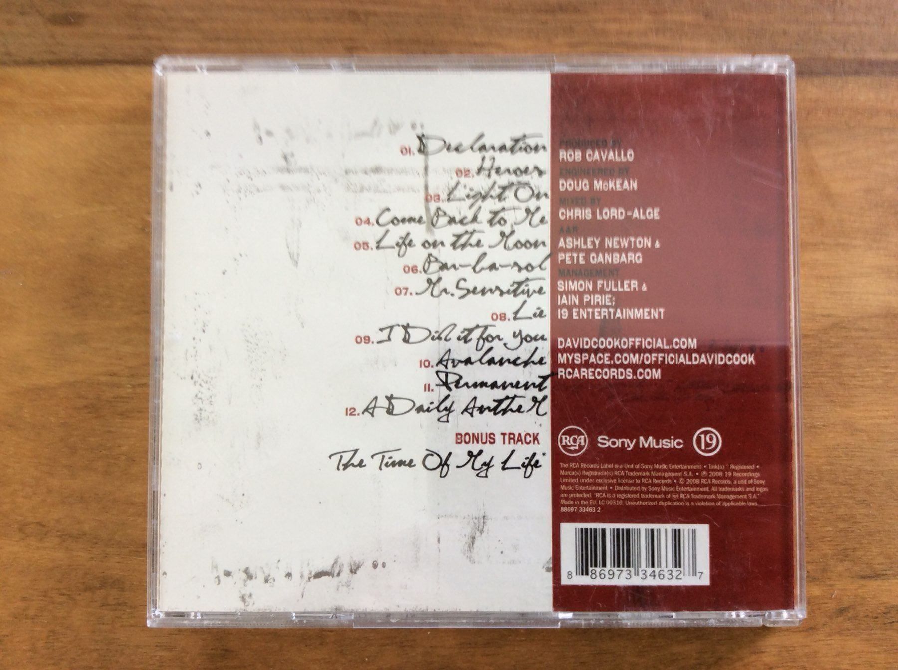 CD: CD David Cook – David Cook – Usato da Horgen venduto da flyingpenguin2000 2