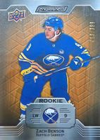 Upper Deck Engrained Zach Benson Rookie Card 013/399 buffalo