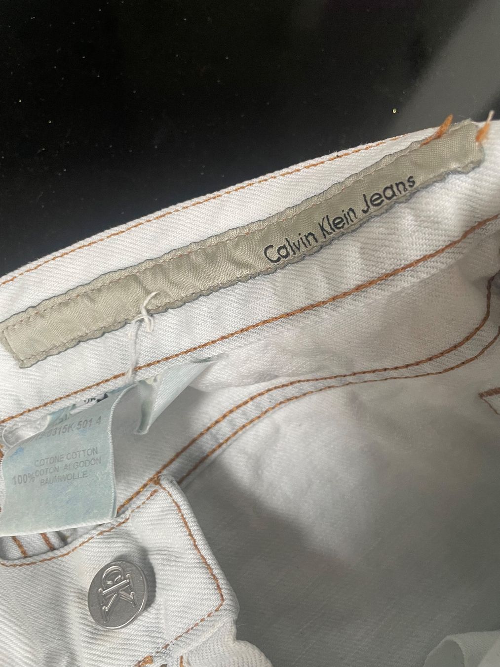 Calvin Klein Jeans: Jeans Calvin Klein Vintage W26 white – Gebraucht aus Minusio von Pink222 4