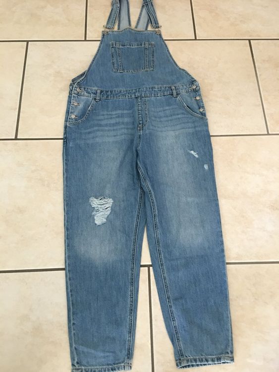 Gap Tall HORSESHOE OVERALL RAILROAD STRIPE - Latzhose - blue/blue denim