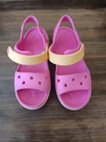 Crocs Sandalen Pink Gelb Grösse 12 Kinder guter Zustand