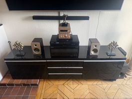 Schwarzes Sidebord hochglanzlack
