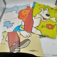 Poster grandeur nature Tintin complet dans 6 magazines 1979