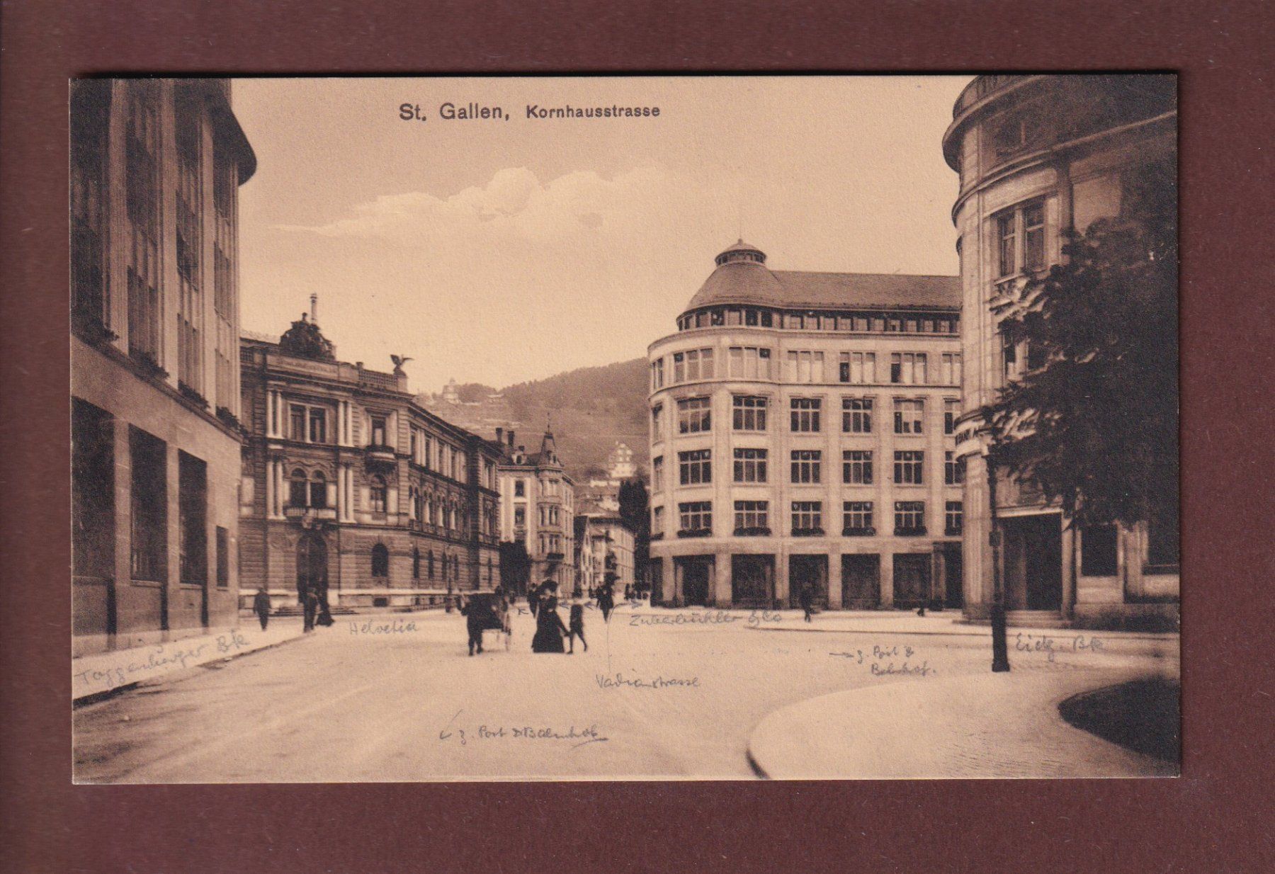 Cartoline postali: ST. GALLEN - Kornhausstrasse – Usato da Pully venduto da nicecards