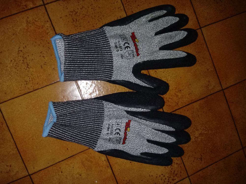 Gebol Arbeitshandschuhe 6 Paar - Büffelleder Handschuhe Größe 11 Weiß