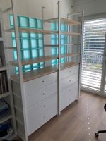 Wandregal Ikea Bambus Weiss 165x40x21, top Zustand