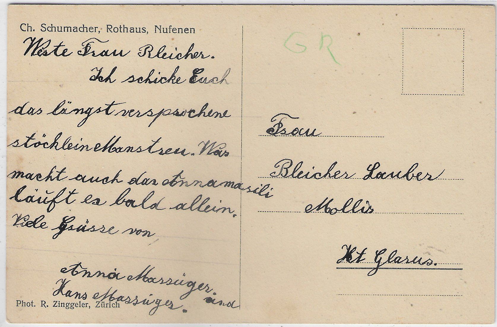 Cartoline postali: Altes Podestathaus in Nufenen – Usato da Ettingen venduto da Kartenplanet 1