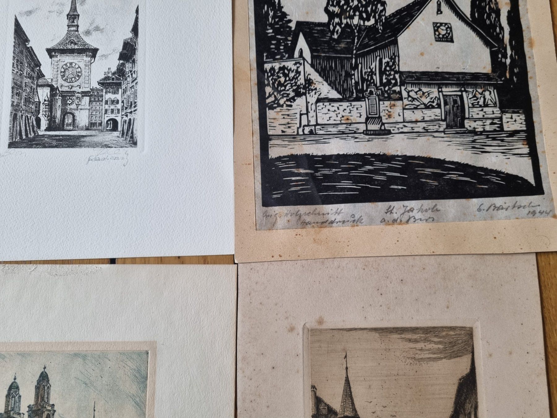 Xilografie: Verschiedene Bilder Handsigniert – Usato da Schaffhausen venduto da Leveron13 6