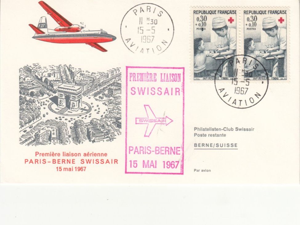 Tutti i francobolli: SLH RF 67.11a Paris-Bern – Usato da Bürglen TG venduto da StampGraf