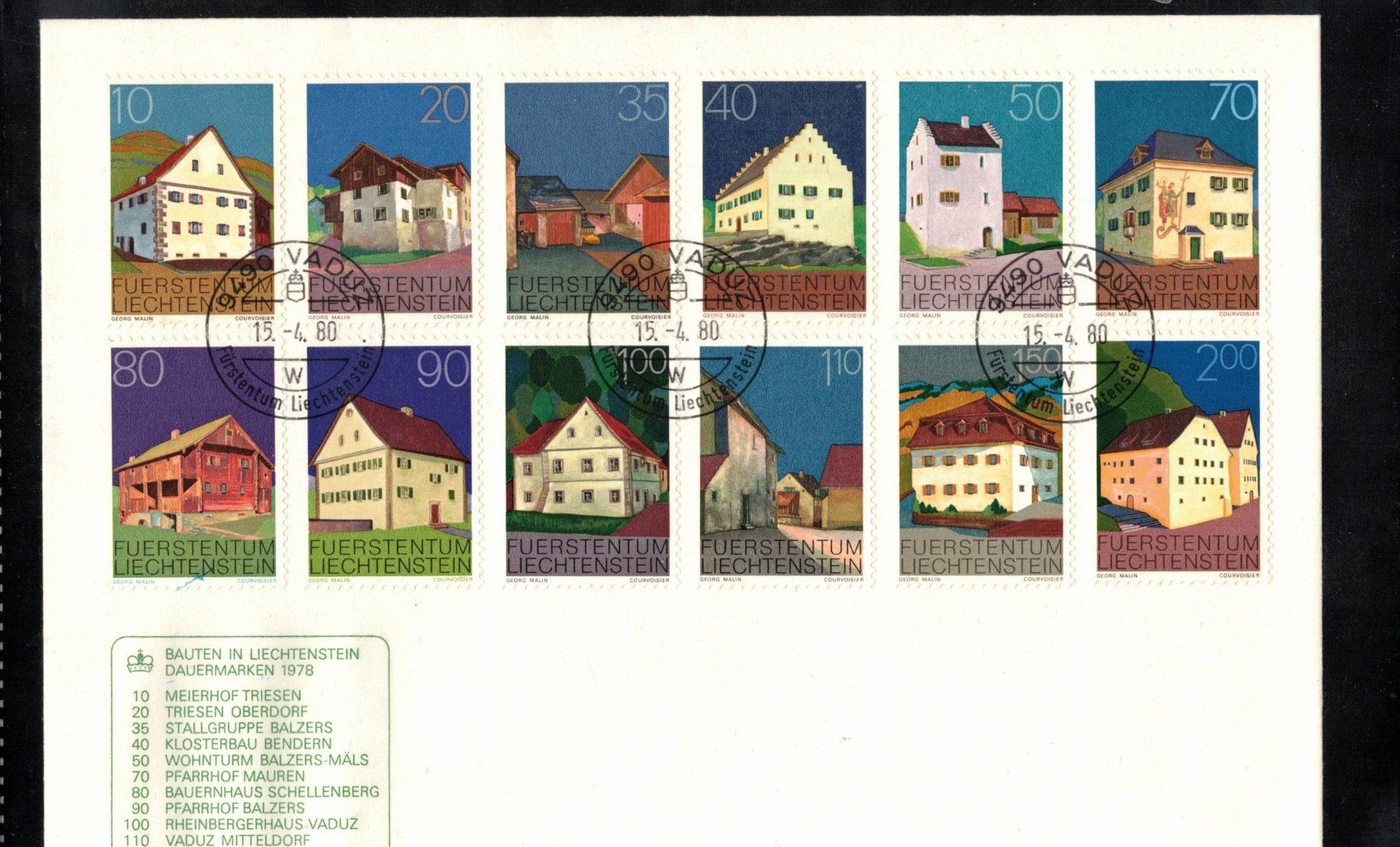 Tutti i francobolli: 1978 FDC Freimarken-Bauten – Nuovo (secondo la descrizione) da Rheinau venduto da loxis
