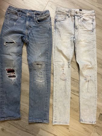 2 coole H&M stretch Jeans im used Look Gr. 146