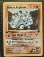 Pokémon Gym Challenge Blaine's Rhyhorn First Edition Exc
