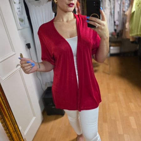 ✨ Leichter roter Cardigan XL – elegant & luftig