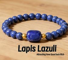 💙 Lapis-Lazuli-Armband – Elastisch (16–20 cm) – Neu