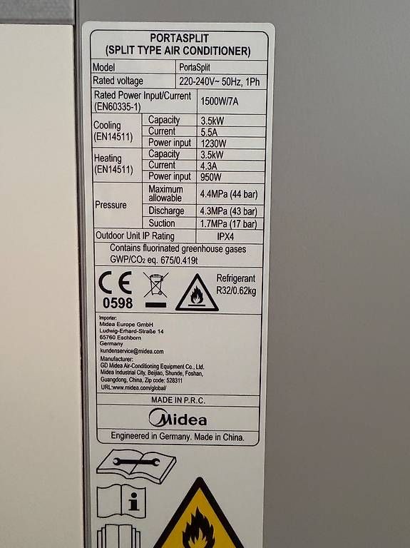 Midea Climatiseurs: Midea PoralSplit mit Garantie – D'occasion à Volketswil par jor_ztb6 1