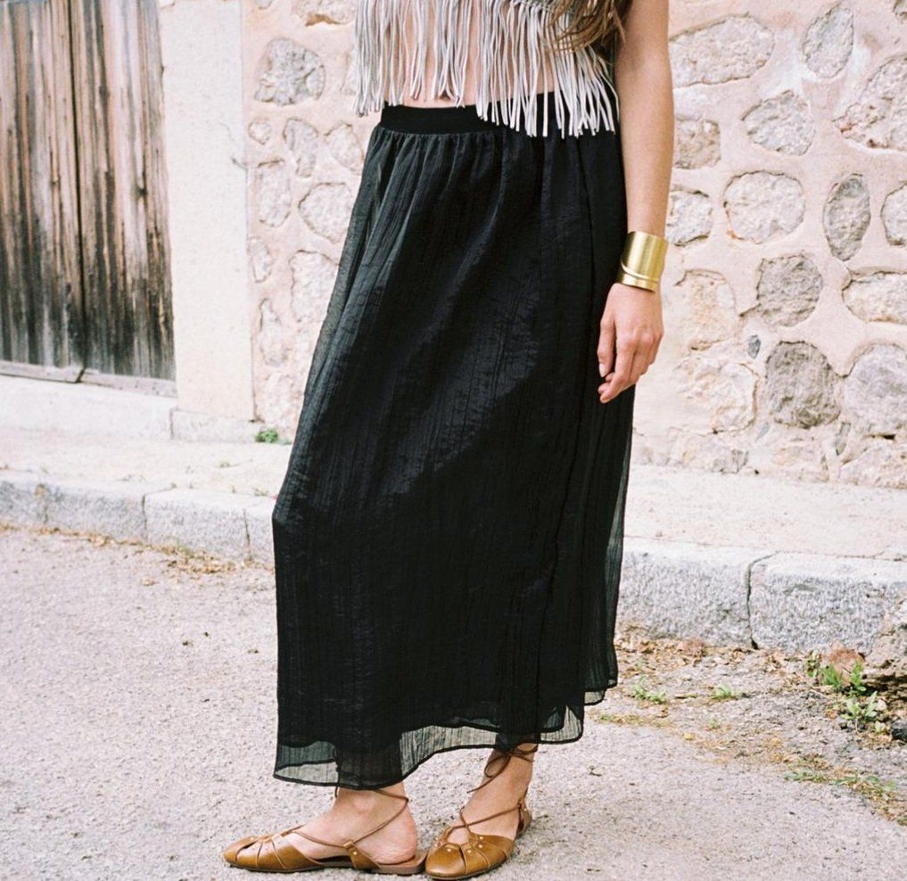 Zara Gonne: ZARA Midirock Maxirock Rock schwarz Gr.M NEU – Nuovo e nell'imballaggio originale da Rotkreuz venduto da beltraum 2