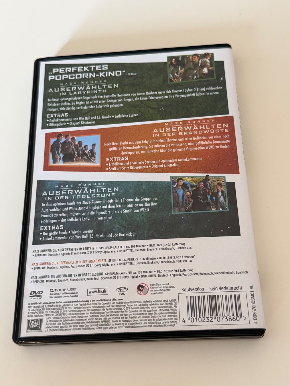 Tutti i DVDs: Maze Runner Trilogie DVD – Usato da Altstätten SG venduto da sheamus 1