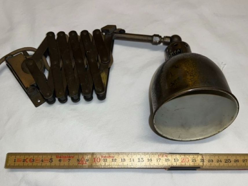 Amba Lampade: Amba Scherenlampe Messing vintage Industrielampe Top! – Usato da Reinach BL venduto da Dahoo 5