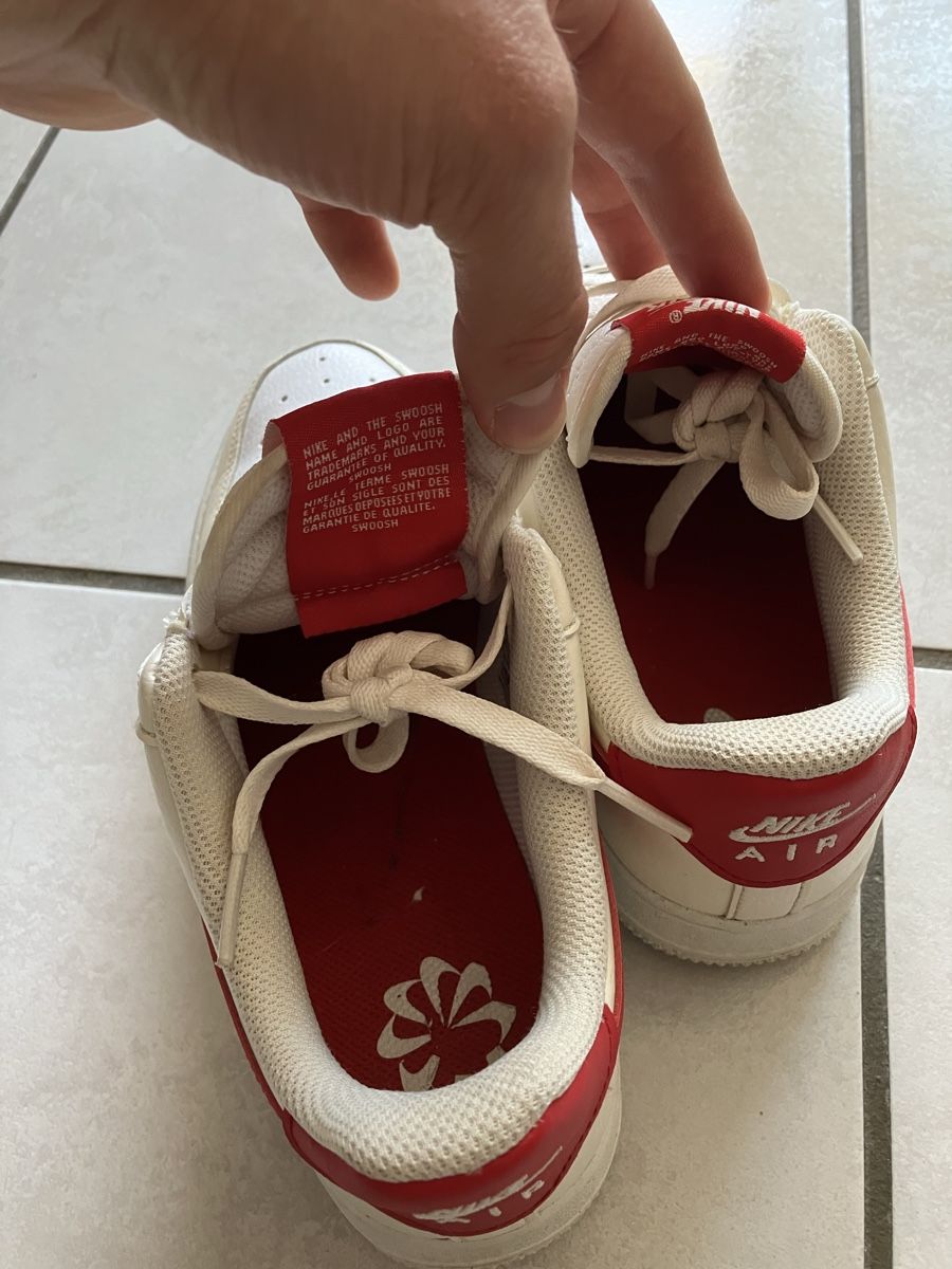 Nike Scarpe da uomo: Nike Air Force 1 '07 Weiss/Rot Grösse 38 – Usato da Winterthur venduto da Felix333 3