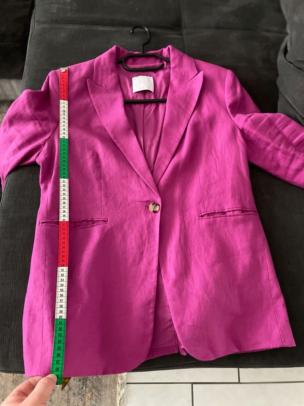 Mango Giacche: Mango Leinen Blazer Pink Gr. 42 – Usato da Winterthur venduto da Fabelhaft123 2
