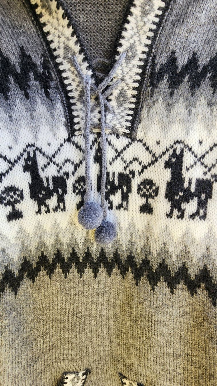 Pullover & Sweatshirts: wunderschöner Alpaka Pullover Gr.L, Farbe Grau, Weiss NEU! – Neu (gemäss Beschreibung) aus Lima- Peru von Alpaka-Haus 3
