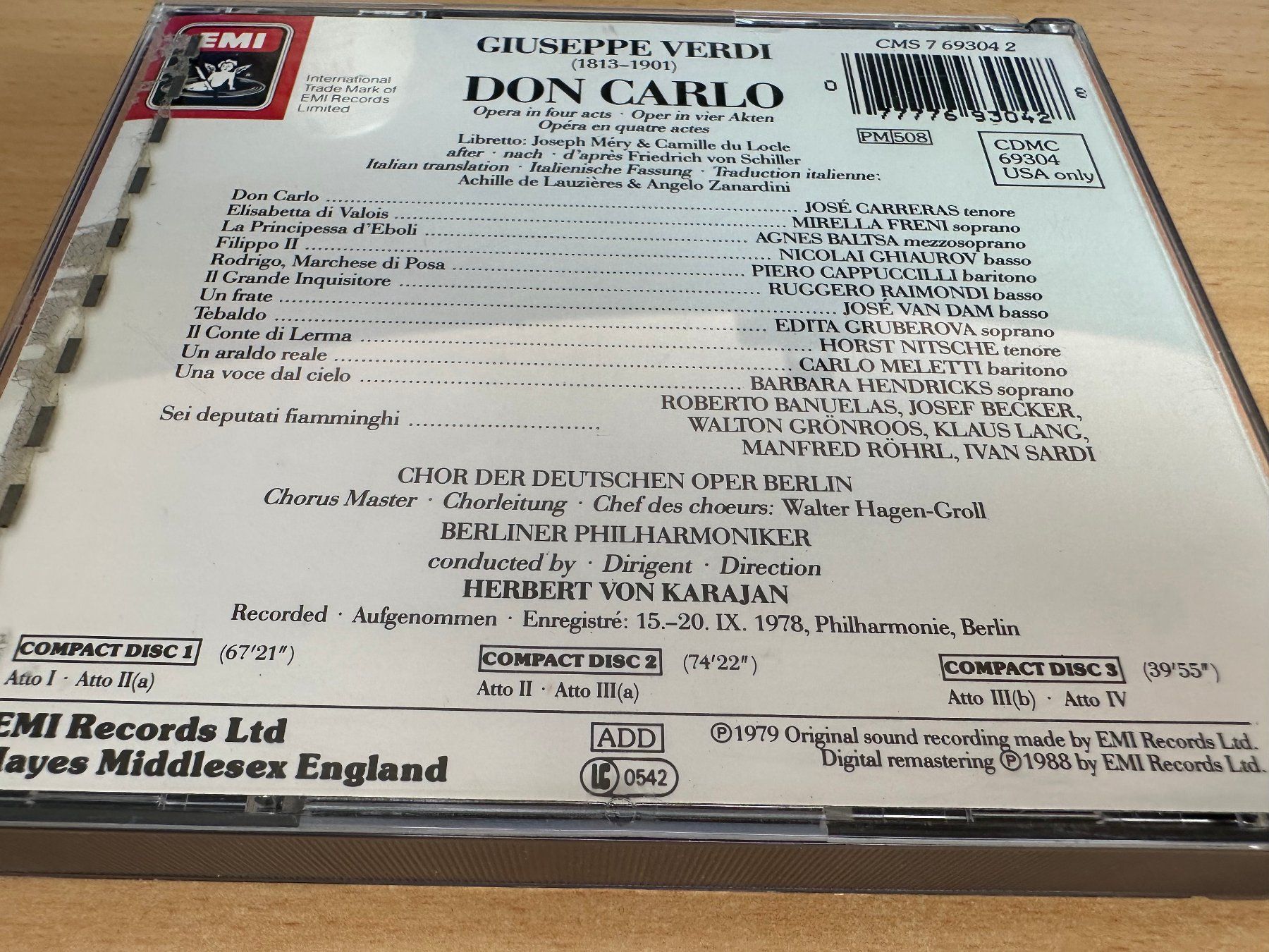 CD: Verdi - Don Carlo - 3 CD – Usato da Rikon im Tösstal venduto da Alpenmutz 1