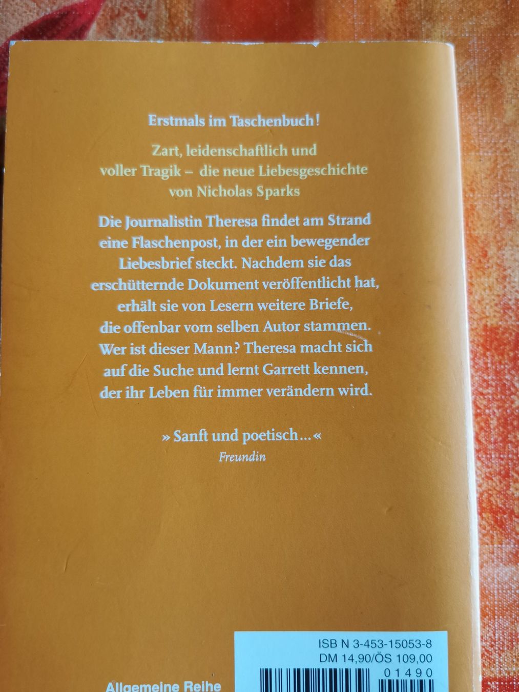 Livres: Nicholas Sparks, Weit wie das Meer – D'occasion à Kölliken par mar5742 1