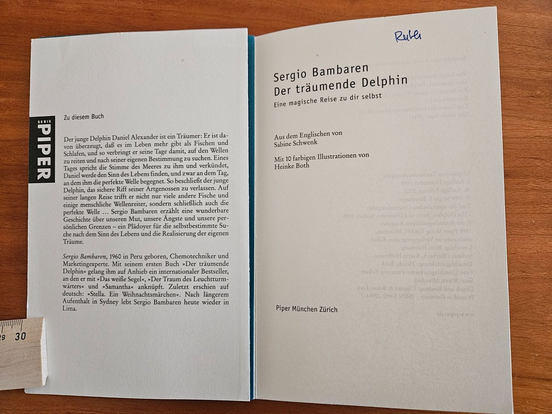 Libri: Sergio Bambaren: Der träumende Delphin – Usato da Ittigen venduto da Myriamstr 1