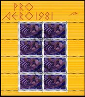 PRO AERO BOGEN 1981 MIT 8 MARKEN AUSGABETAG - Y299