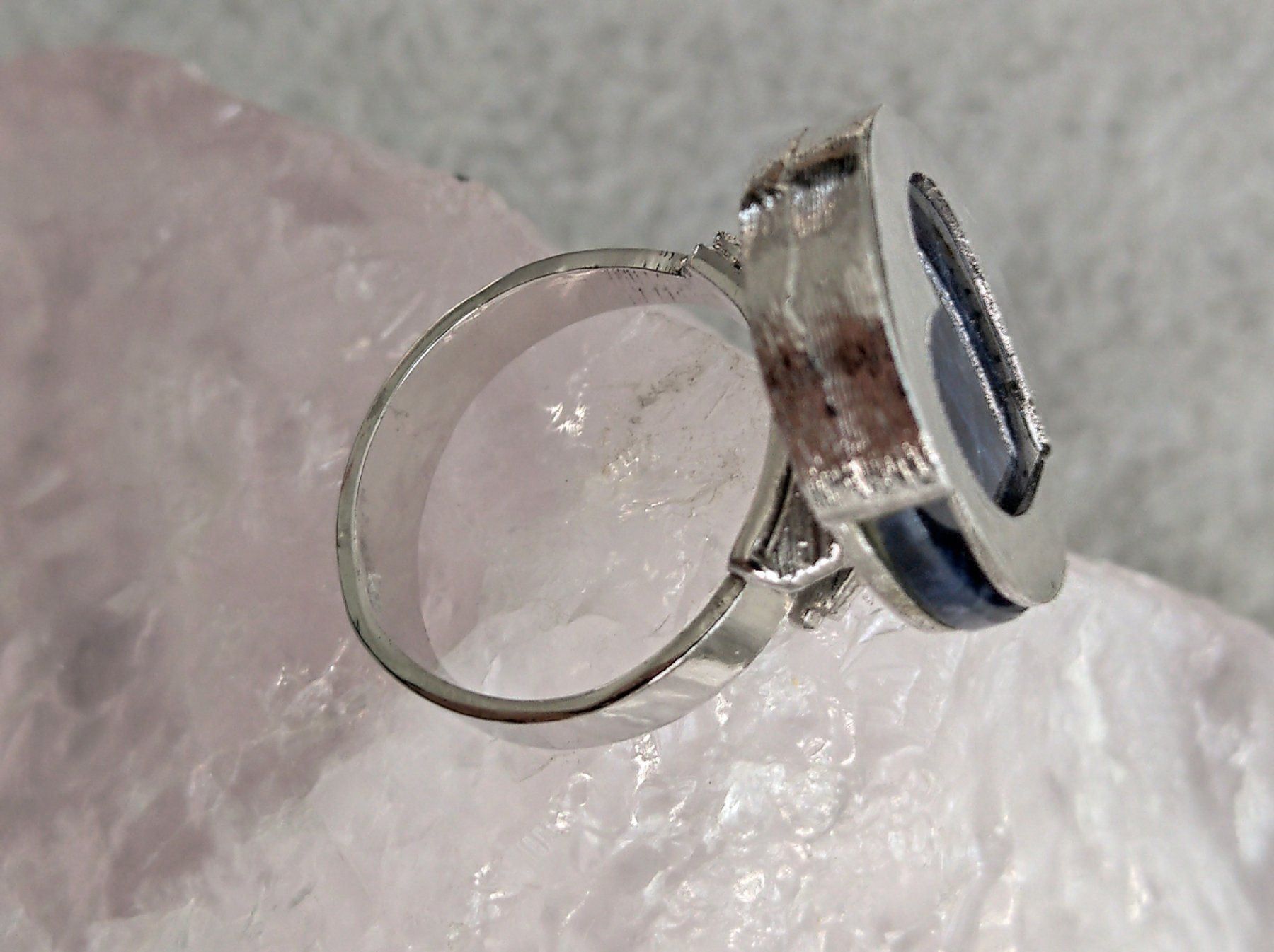Bagues: Ring Silber 800 mit blauem Stein – D'occasion à Istighofen par Ringparadies 1