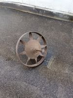 Dekorad, altes Eisenrad, Metallrad, Metallskulptur, Gartende