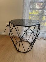 Salontisch Schwarz Glas/Metall