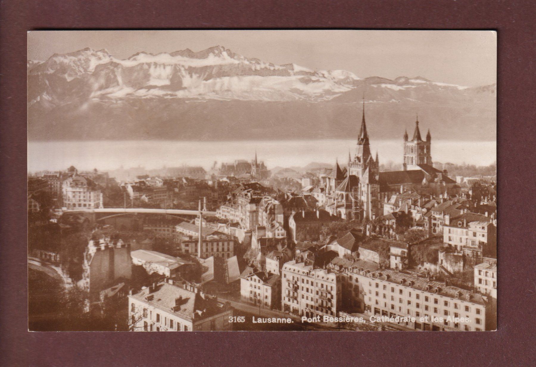 Cartoline postali: LAUSANNE - Pont Bessières – Usato da Pully venduto da nicecards