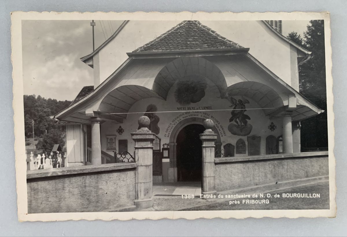 Cartoline postali: Ansichtskarte Schweiz - Bourguillon, FR – Usato da Düdingen venduto da polytropon_5 1
