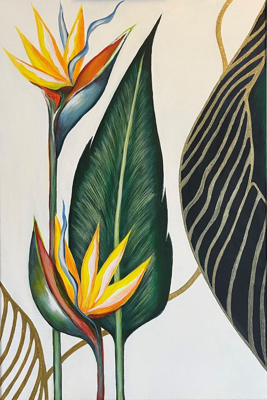 Gemälde: Malerei TRIPTYCHON „Paradiesvogel“ – Neu (gemäss Beschreibung) aus Reinach BL von art-inspiration.ch 1