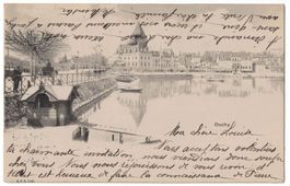 Ouchy, carte promo Chocolats Ribet, Lausanne, circulée 1907