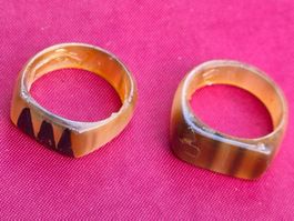 Lot 2 Ringe aus Büffel Horn ca 19 mm M