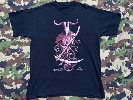 Vintage Y2K T-Shirt Scourge of Elik Devil Metal Sz L
